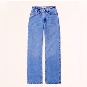 Abercrombie Curve Love Mid Rise Baggy Jean 26S